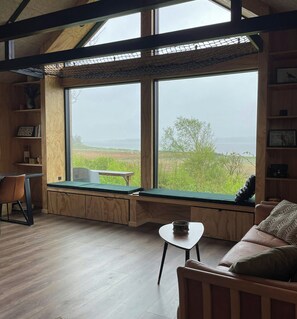 TV, fireplace - Modern wooden house near Halkær bredning (nibe)