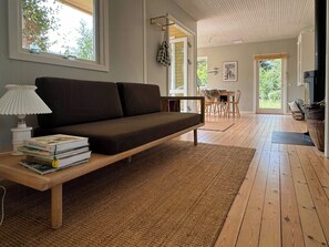 TV, fireplace - Modern holiday home close to Odden beach (Sjællands Odde)