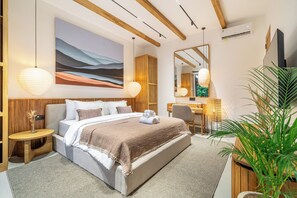Design appartement, patio, uitzicht op binnenplaats | Een kluis op de kamer, gratis wifi
