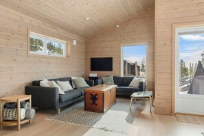 TV, fireplace - Modern mountain cabin near Norefjell (Eggedal)