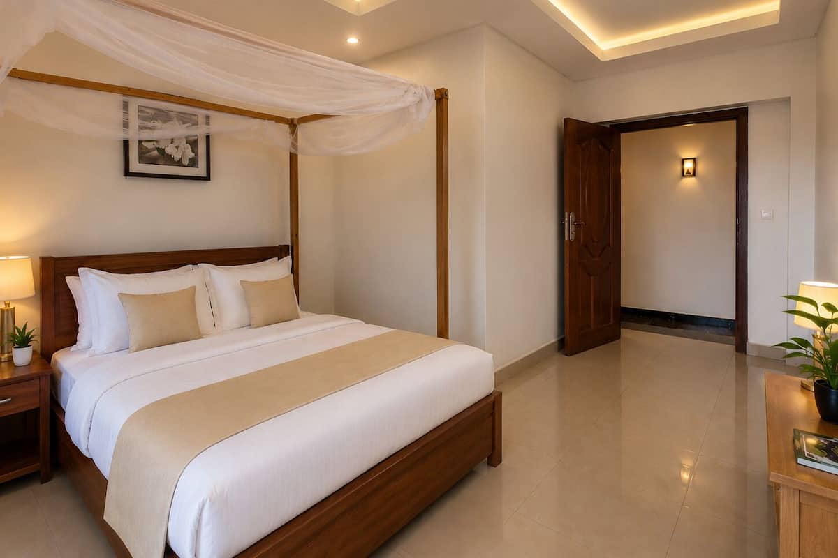 Double Room, Balcony, Mountain View | In-room safe, desk, laptop workspace, blackout drapes