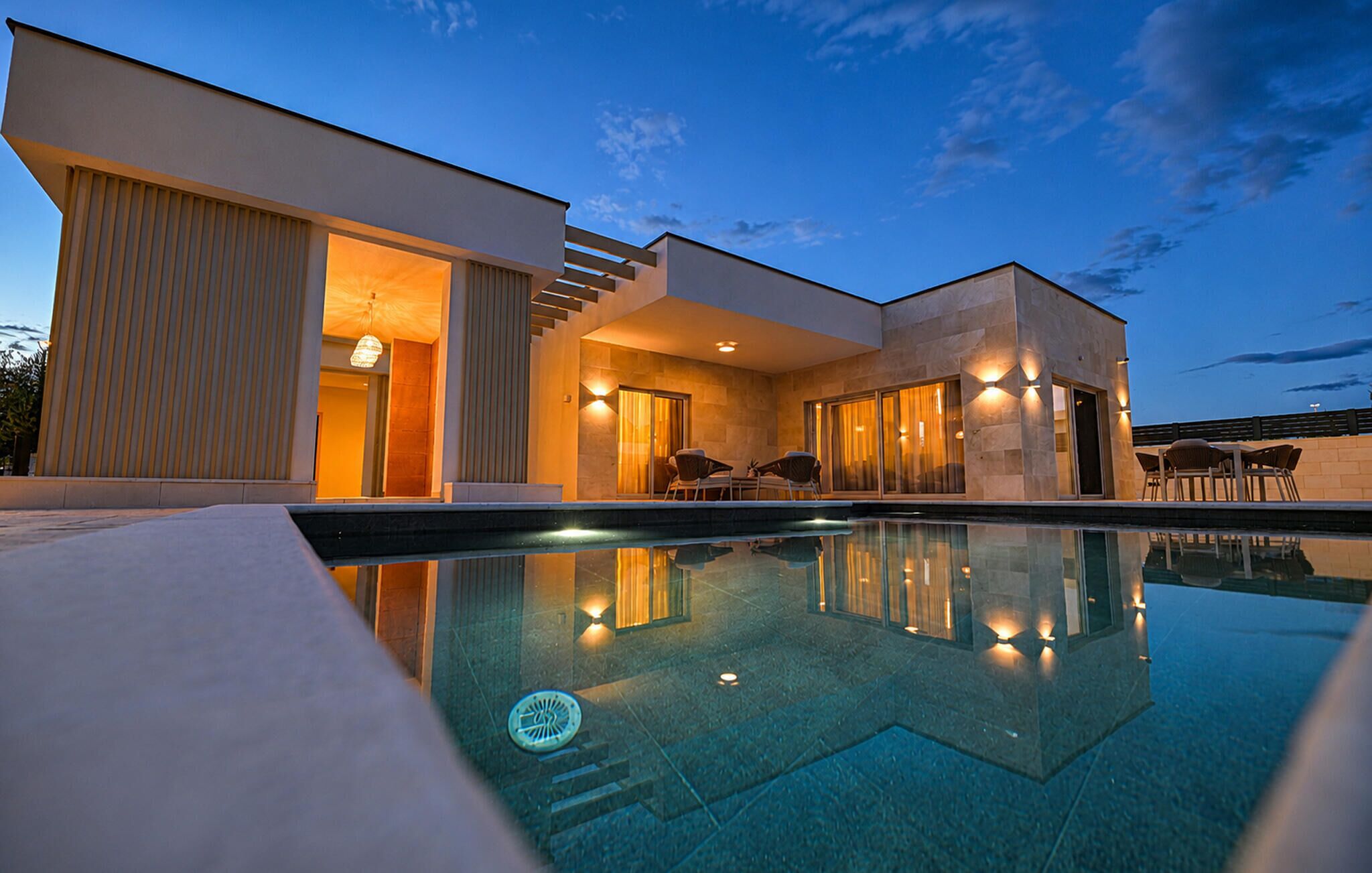 A heated pool