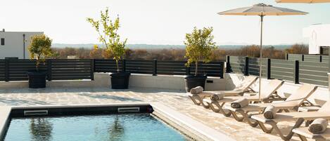 A heated pool