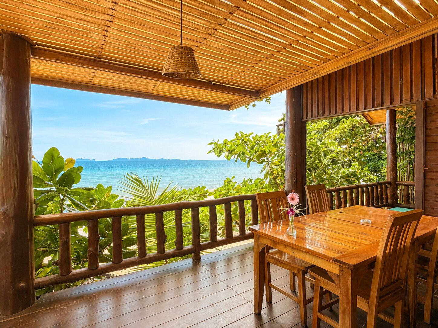 Family Villa, Balcony, Beach View | Outdoor dining