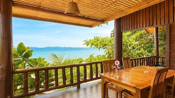 Family Villa, Balcony, Beach View | Outdoor dining