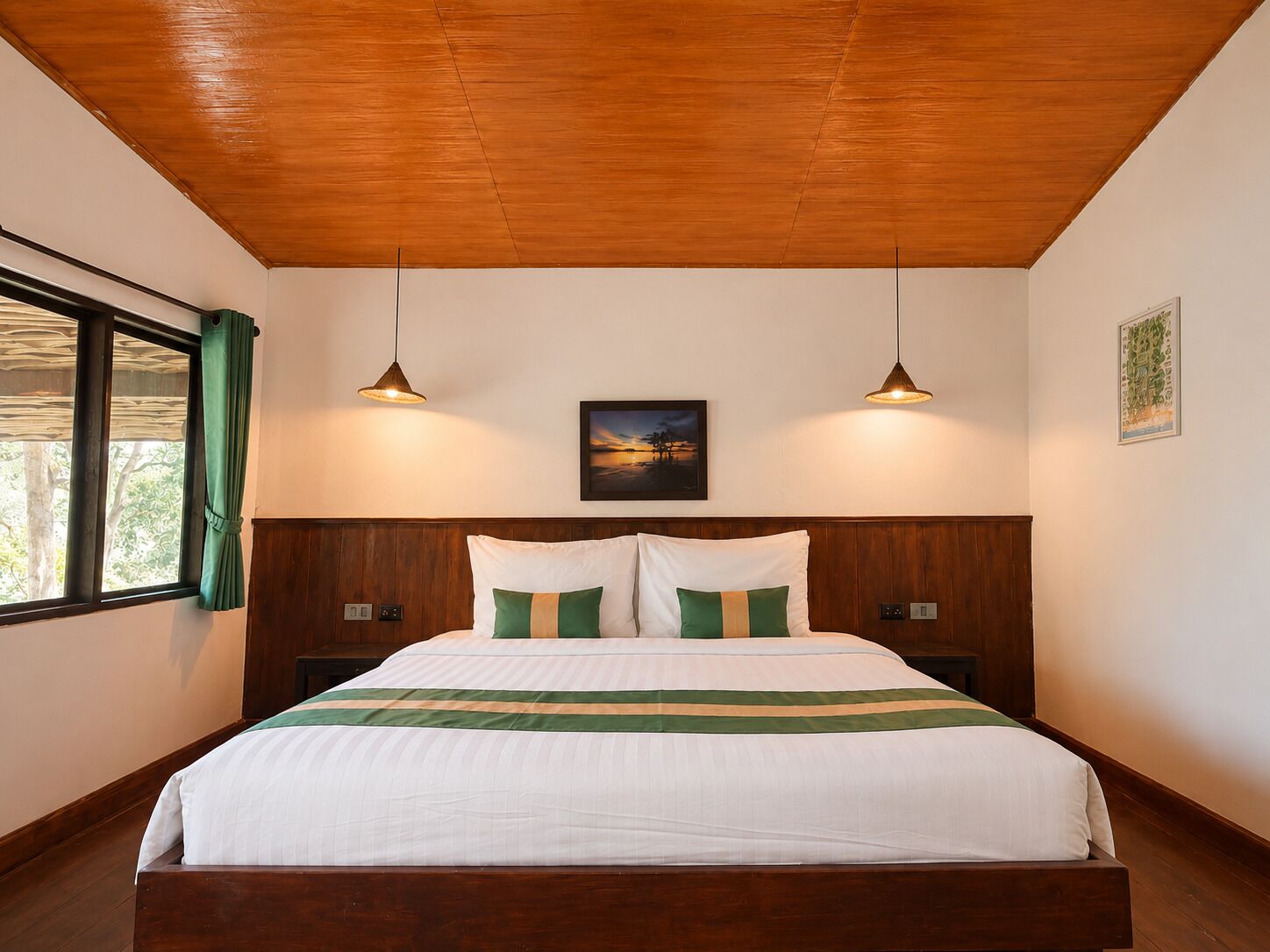 Classic Bungalow, Balcony, Pool View | Desk, blackout curtains, free WiFi, bed sheets