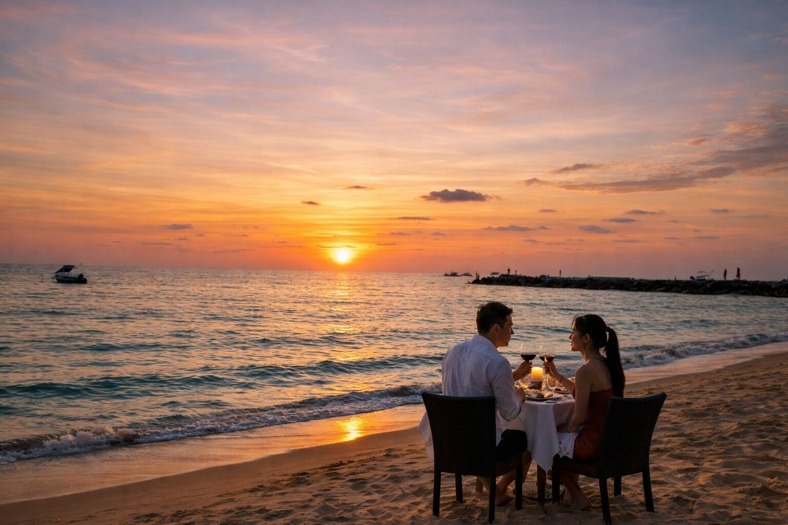 Deluxe tweepersoonskamer, uitzicht op strand | Strand | Aan het strand, wit zand