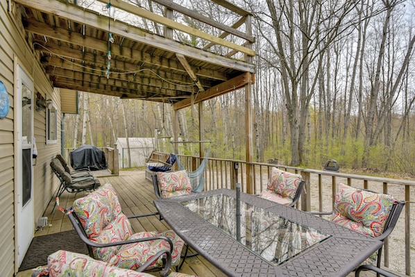 Front of property - Classic Up North Cabin: Boat, Fish, ATV & Explore (Harrison)