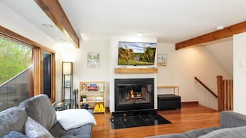 Smart TV, fireplace, printers