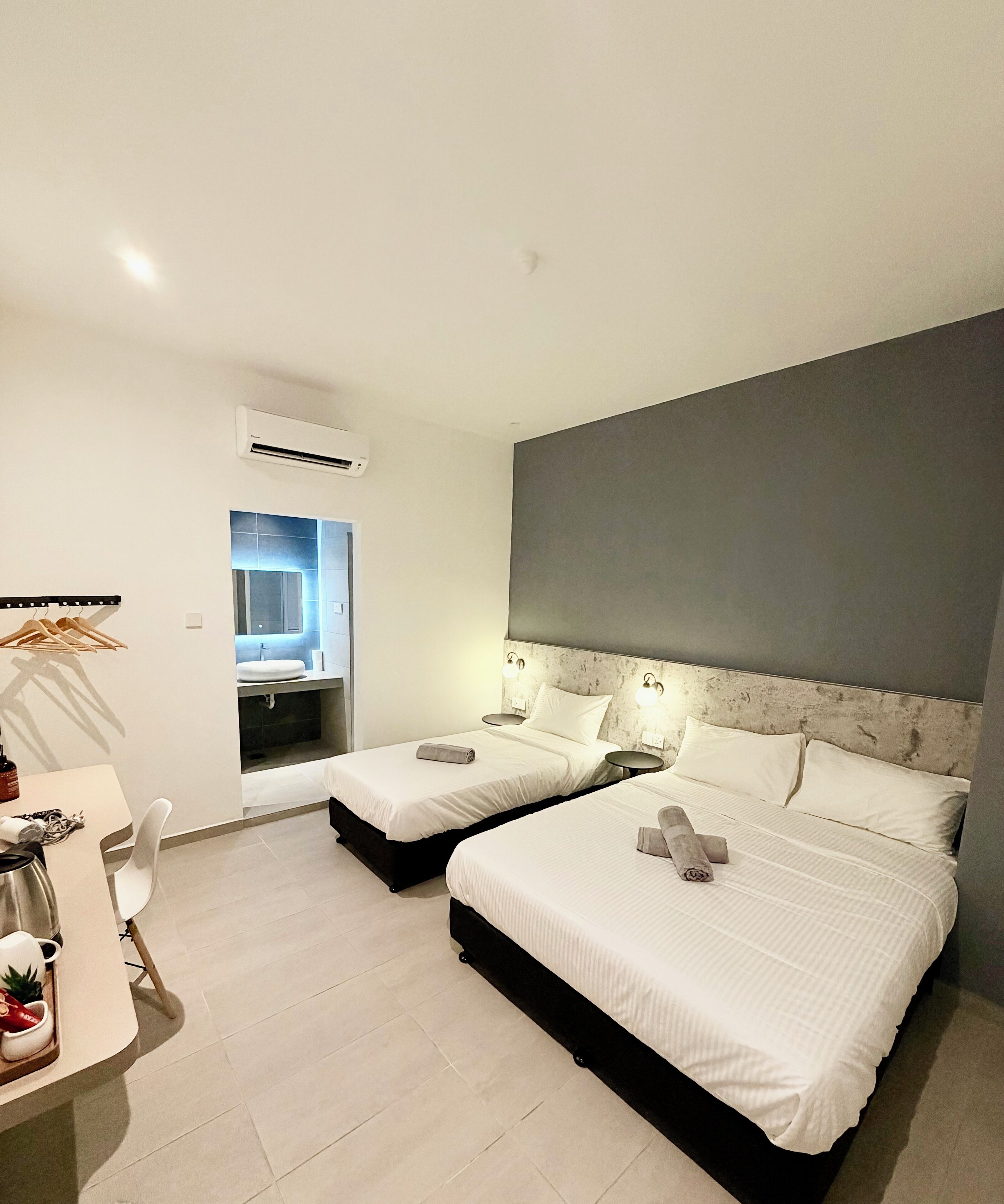 Family Triple Room, Non Smoking | Desk, laptop workspace, iron/ironing board, free WiFi
