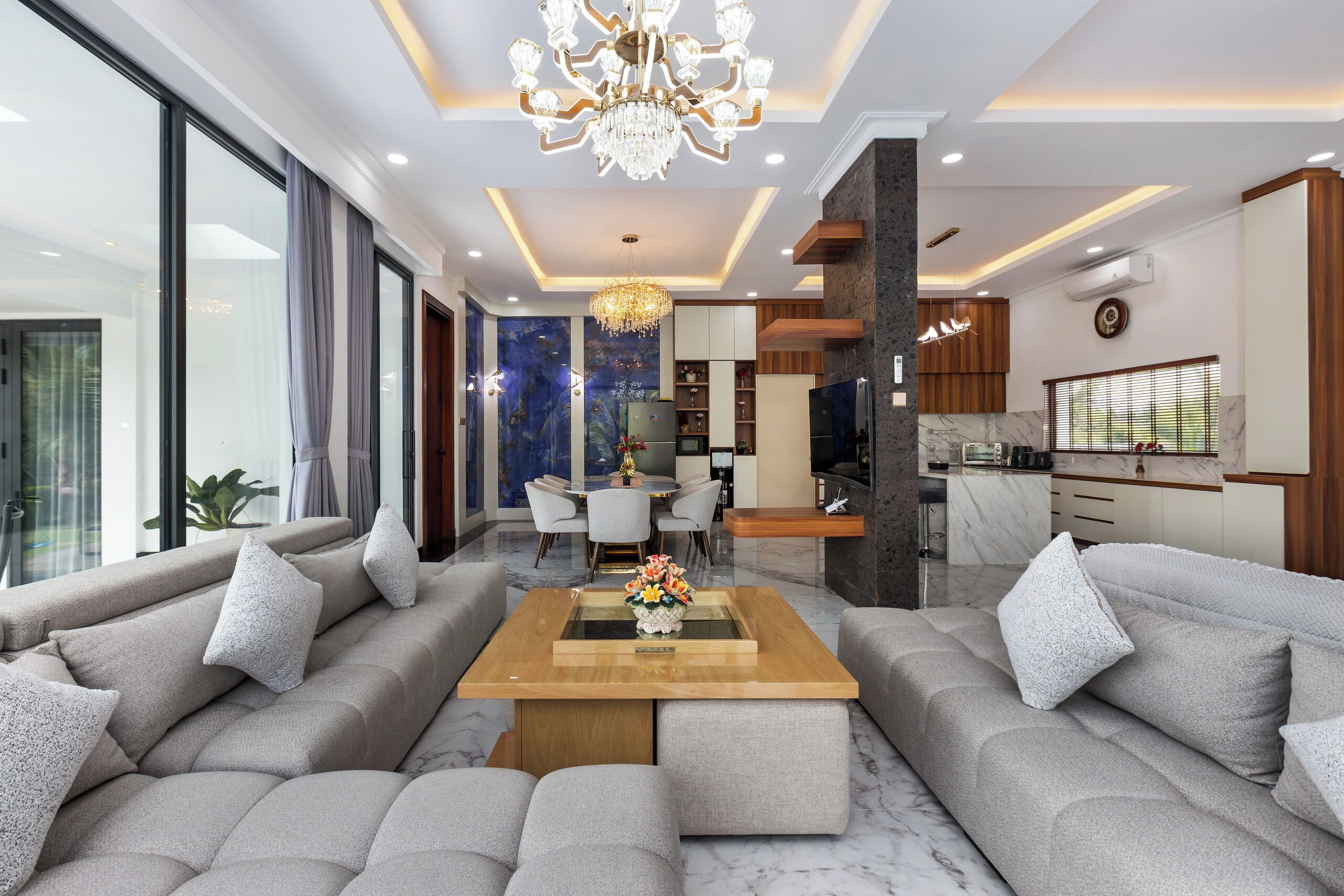 Vila Desain, 3 kamar tidur, kolam renang pribadi, pemandangan bukit | Interior
