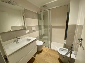 Apartment, 1 Bedroom, Balcony, City View | Bathroom - Bright Flat With Spacious Terrace Near the sea (San Michele al Tagliamento)