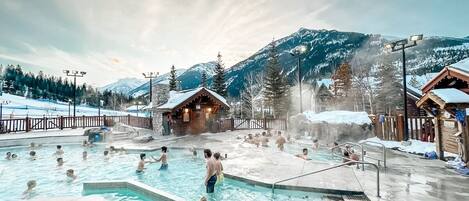 Outdoor pool, a heated pool
