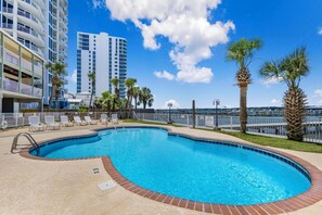 Pool - Little Lagoon + Beach Access | Pool + Fishing Dock | The Landing 102 (Gulf Shores)