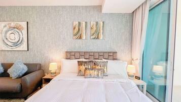 Luxury Apartment, Lake View | In-room safe, blackout curtains, iron/ironing board, free WiFi