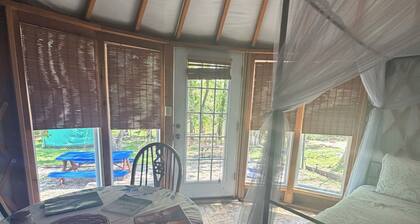 “Glamping” in the mystical Painted Horse Yurt on the Legendary Shenandoah River!