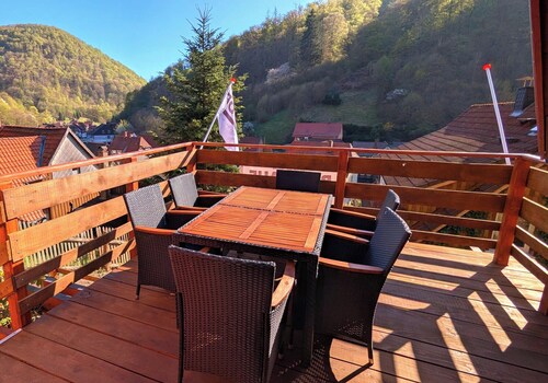Arode Lodge Blick auf Zorge - idylic / panoramic views / terraces & grill hut