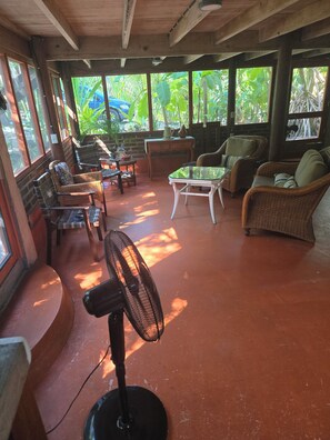 Interior - Open design 2-bedroom Palapa house in Barra de Navidad. Artist home for  summer. (Barra de Navidad)