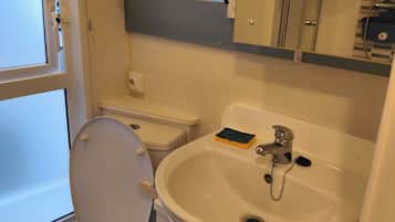 Een haardroger, toiletpapier