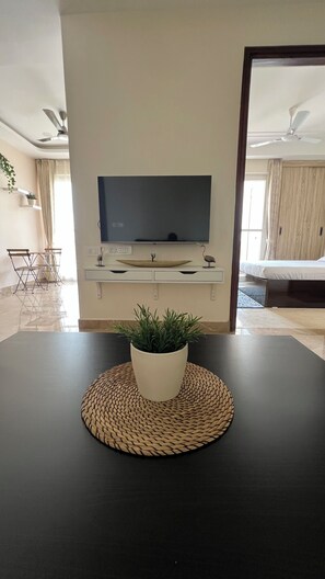 Iron/ironing board, internet, bed sheets - 2-bedroom modern condominium with hill views (Haridwar)