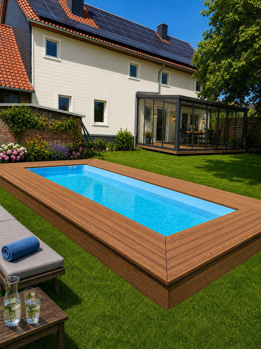Outdoor pool, a heated pool