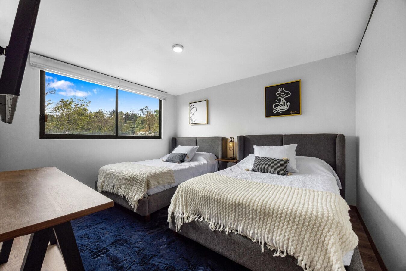 Desk, iron/ironing board, WiFi, bed sheets