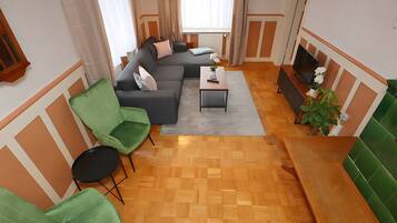 Fernseher, Kamin