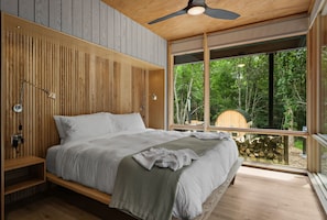 1 bedroom, WiFi, bed sheets - The Point - A Unique Luxury Cabin at Oak & Ember Luxury Micro Resort (Wisconsin Dells)