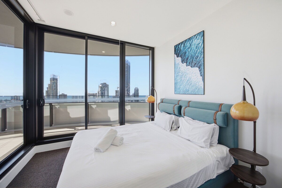Premium bedding, pillow-top beds, laptop workspace, WiFi