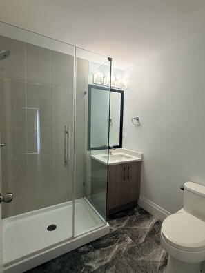 Bathroom - South Surrey 2 bed cozy Legal suite, minutes from shopping, hwy, border & beach (Surrey)
