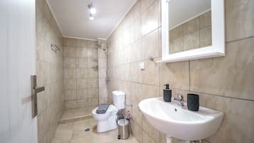 Basic Apartment, Balcony | Bathroom | Shower, free toiletries, hair dryer, towels
