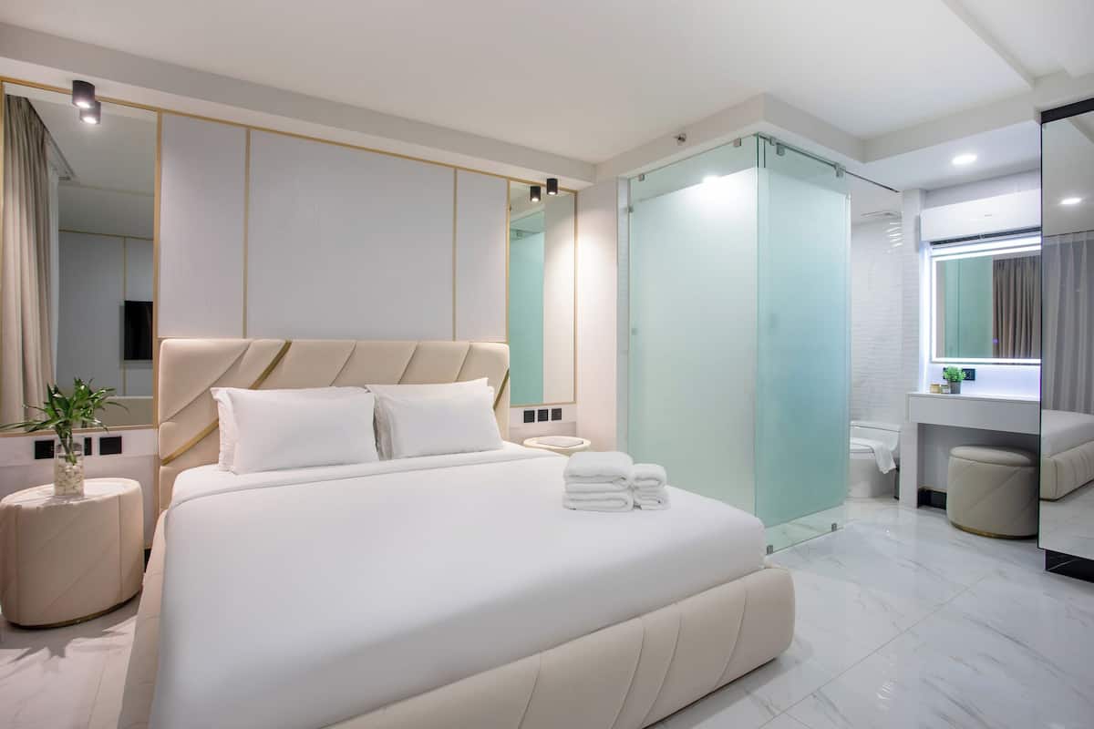 In-room safe, blackout drapes, soundproofing, iron/ironing board