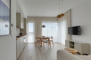 Deluxe Apartment | Living area - Sol Marina- Przystań by Grand Apartments (Pruszcz Gdanski)