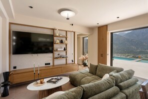 Living room - Azur Blue Luxury Villa (Mylopotamos)