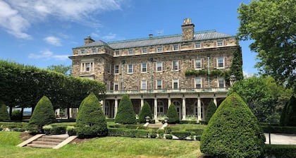 26‑Acre Hudson Estate | Gym. Pools + Chef Dining