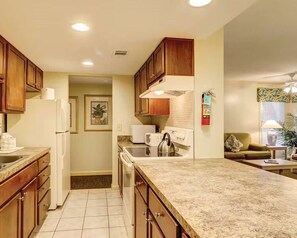 Private kitchen - Beachside Townhome | Parking. Pool + Full Kitchen (Hilton Head)