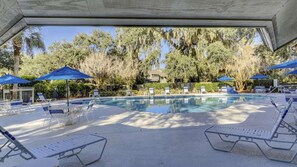 Pool - Near Shipyard Beach | Pool, Bikes + Full Kitchen (Hilton Head)