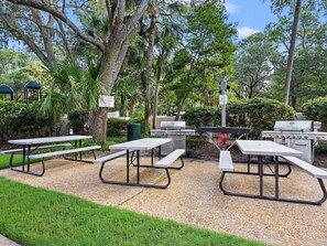Outdoor dining - Near Coligny Beach | 3 Pools + Full Kitchen (Hilton Head Island)
