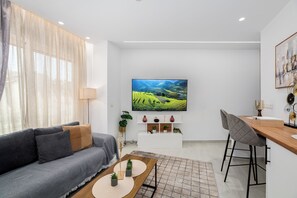 Luxury Apartment, Balcony | Living area - Spacious luxury 2BR flat - Pagrati sq. (Athens)