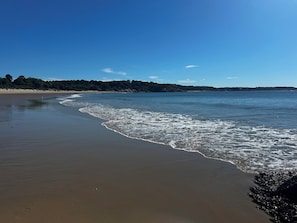 Plage à proximité, chaise longue, serviettes de plage