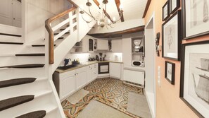 Fridge, microwave, oven, stovetop - Four Castles Rhine View Upper Middle Rhine Valley (Lorch)