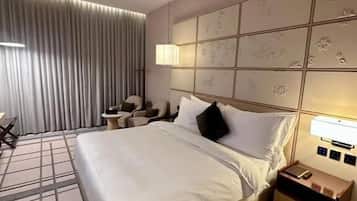 In-room safe, blackout drapes, soundproofing, free WiFi