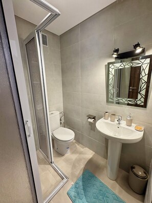 Serviettes fournies, savon, papier toilette