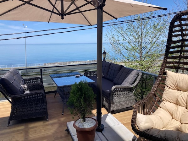 Deluxe Villa, Sea View | Terrace/patio