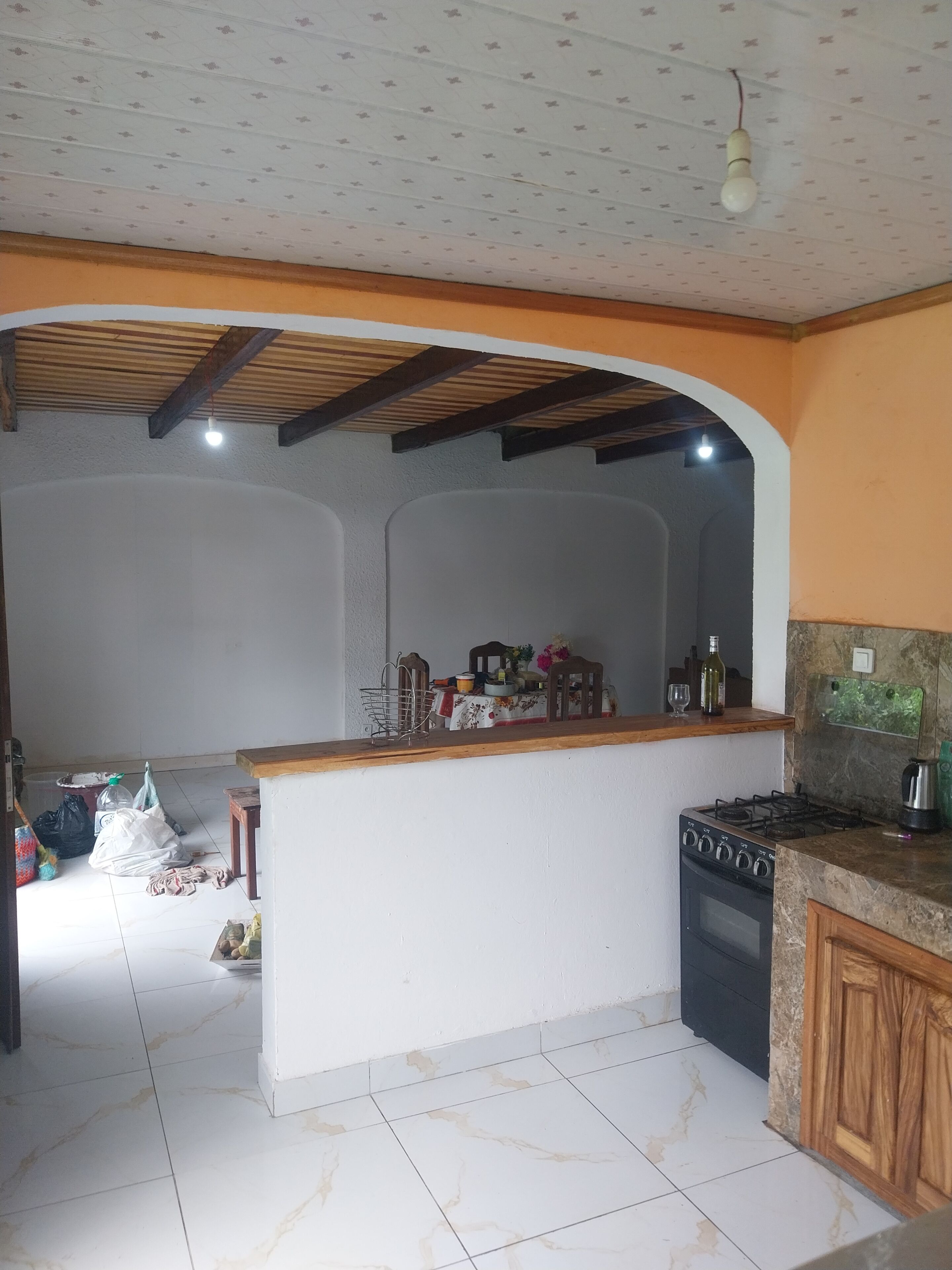 Fridge, oven, stovetop, coffee/tea maker