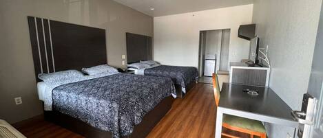 Double Room, 2 Queen Beds, Smoking | Desk, laptop workspace, free WiFi
