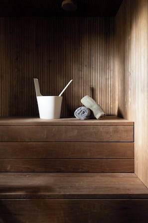 Chalé, 3 quartos, varanda | Sauna seca