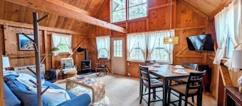 Hikers Cabin with fireplace, 10 minutes to Acadia, 1 dog