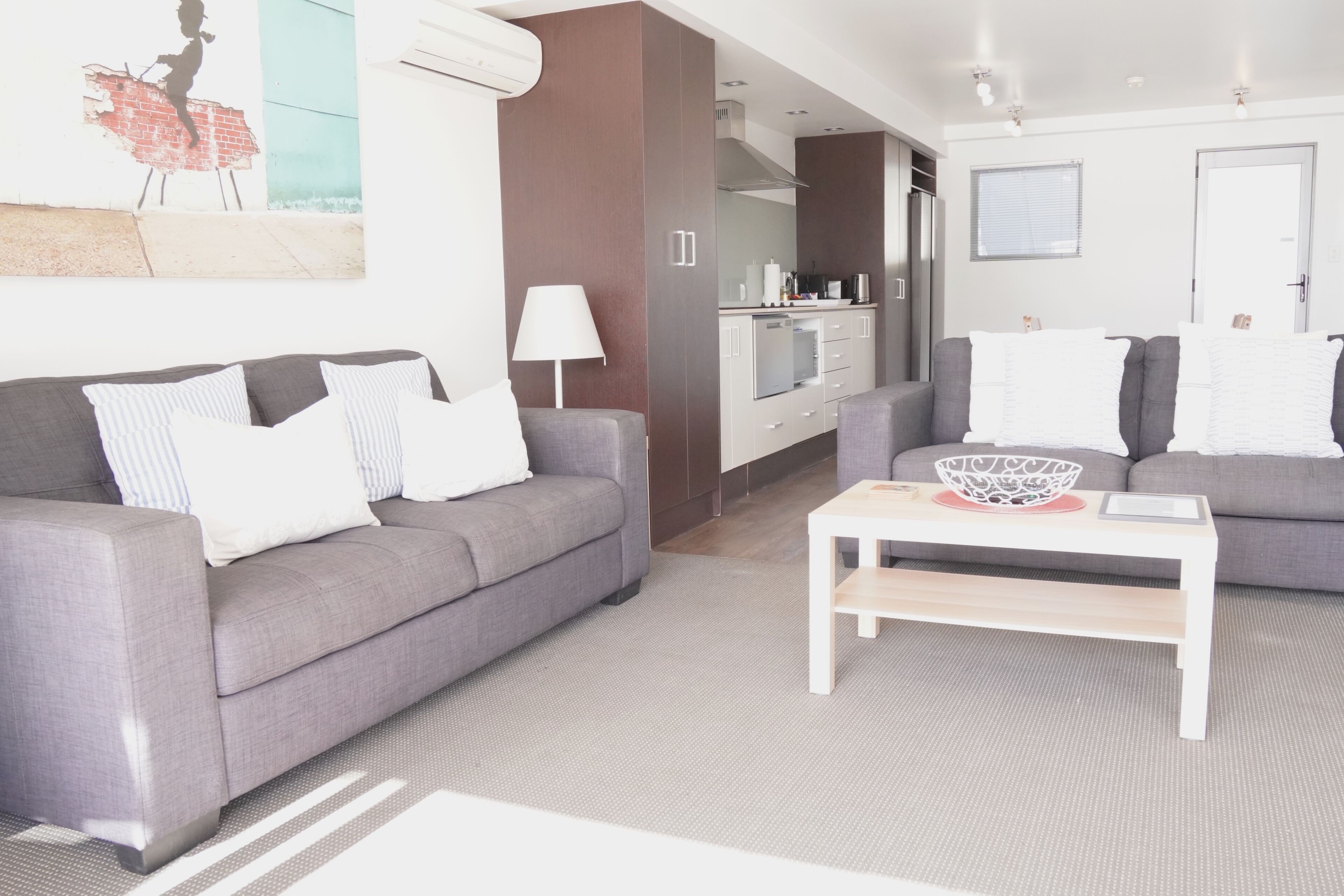 Leilighet – deluxe, balkong, strandutsikt | Oppholdsområde