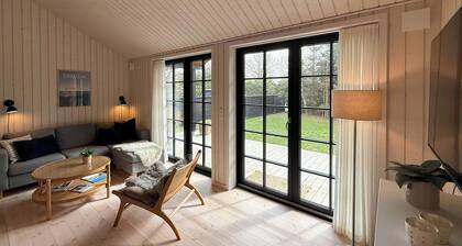 Modern wooden house built in a classic style